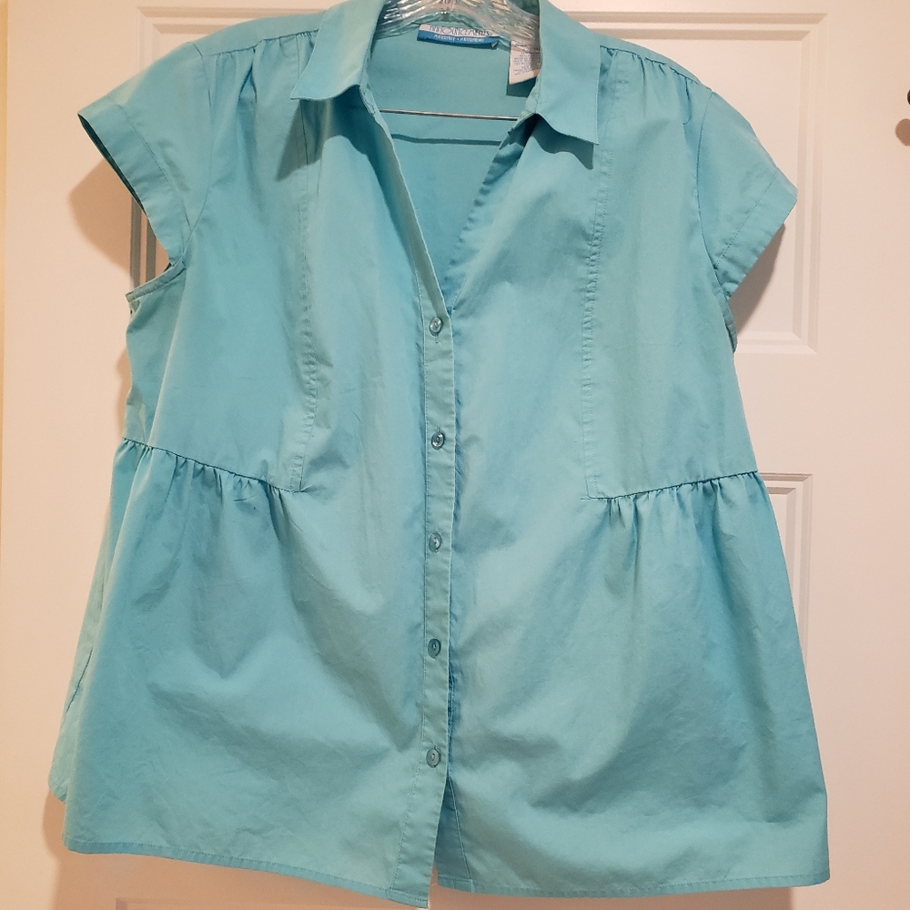 Maternity shirt Announcements button down